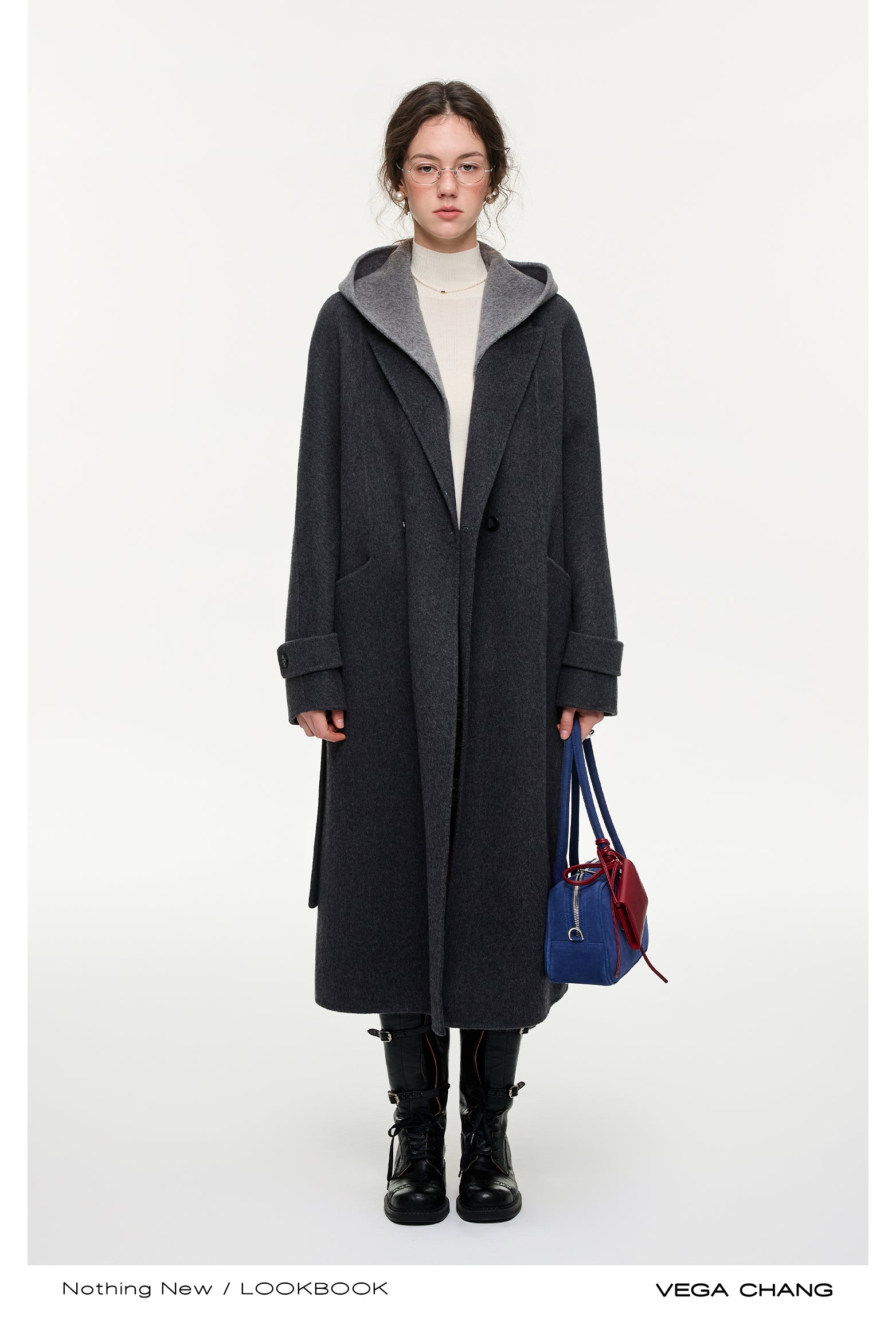 VEGACHANG 【Áo choàng ma thuật】Áo khoác len nữ, áo khoác len hai mặt mùa đông mới 2025