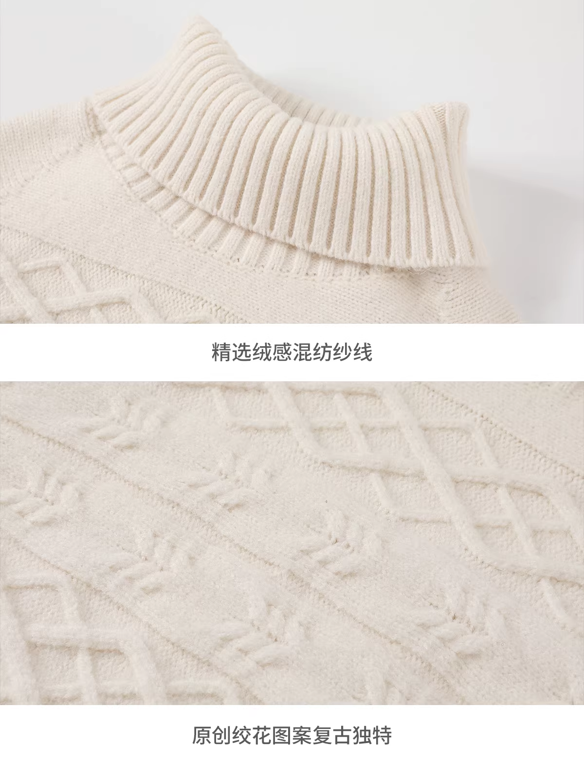 ANDYET AD1 Women's knitted batwing sleeve sweater, high neck, slim waist, loose and flattering fit.
