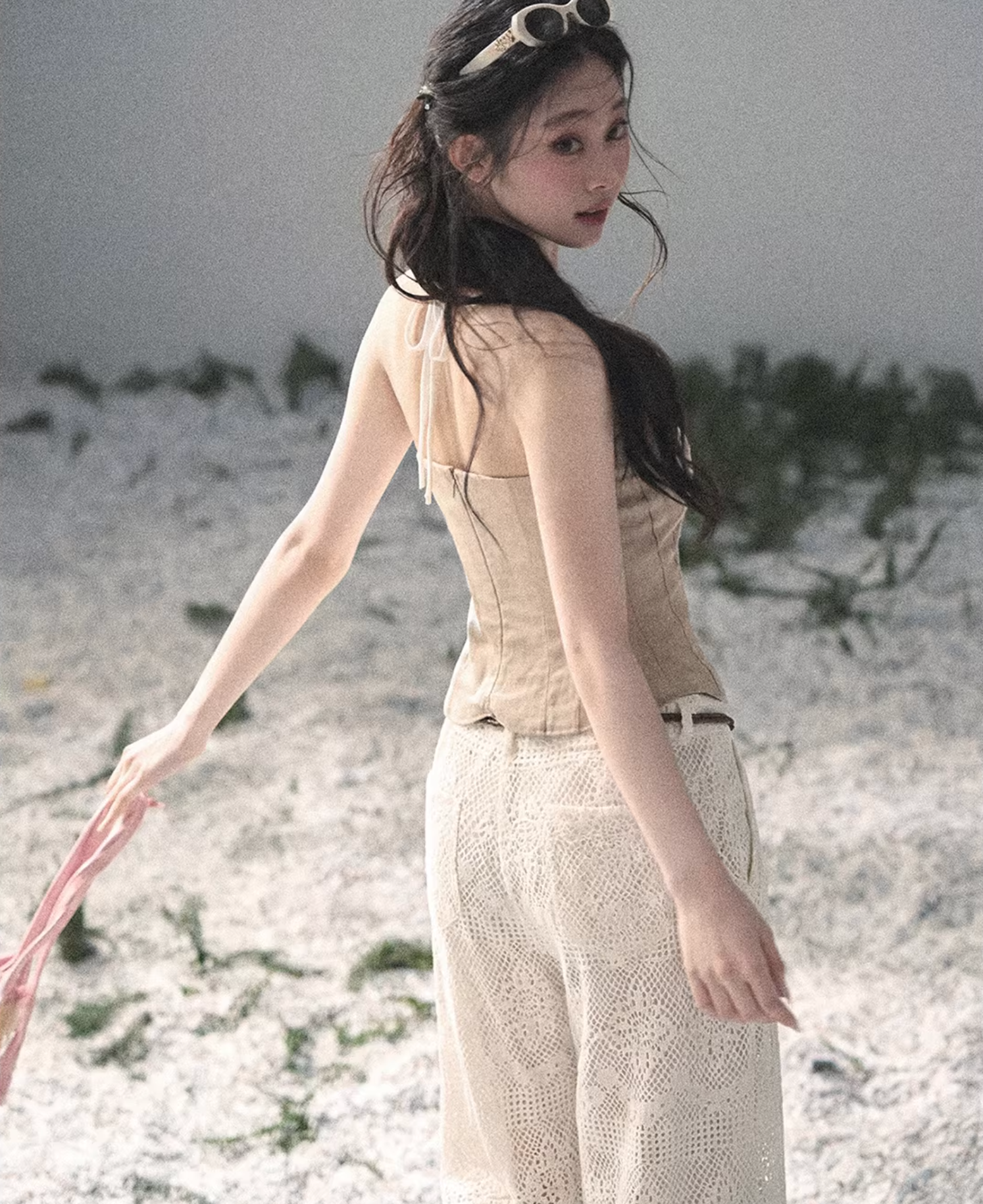 SHAOYEYAN "Moonlight Hazy Beauty" French V-neck sleeveless tank top Aomalm