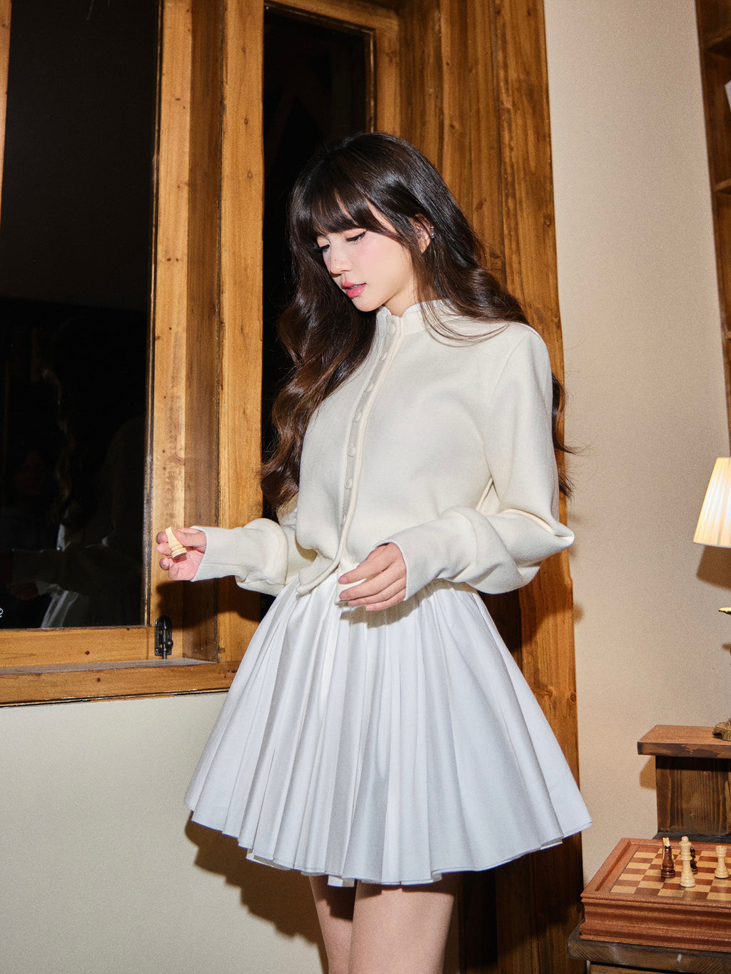 Avenement Korean croptop cardigan for women early autumn