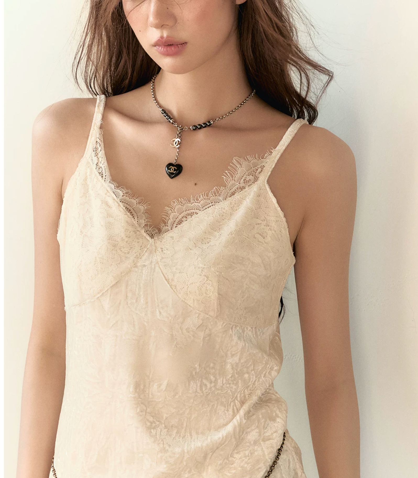 VIAPITTI Knee-length strapless bra made of thick material, lace trim, suitable for wearing in the fall, helps slim the figure