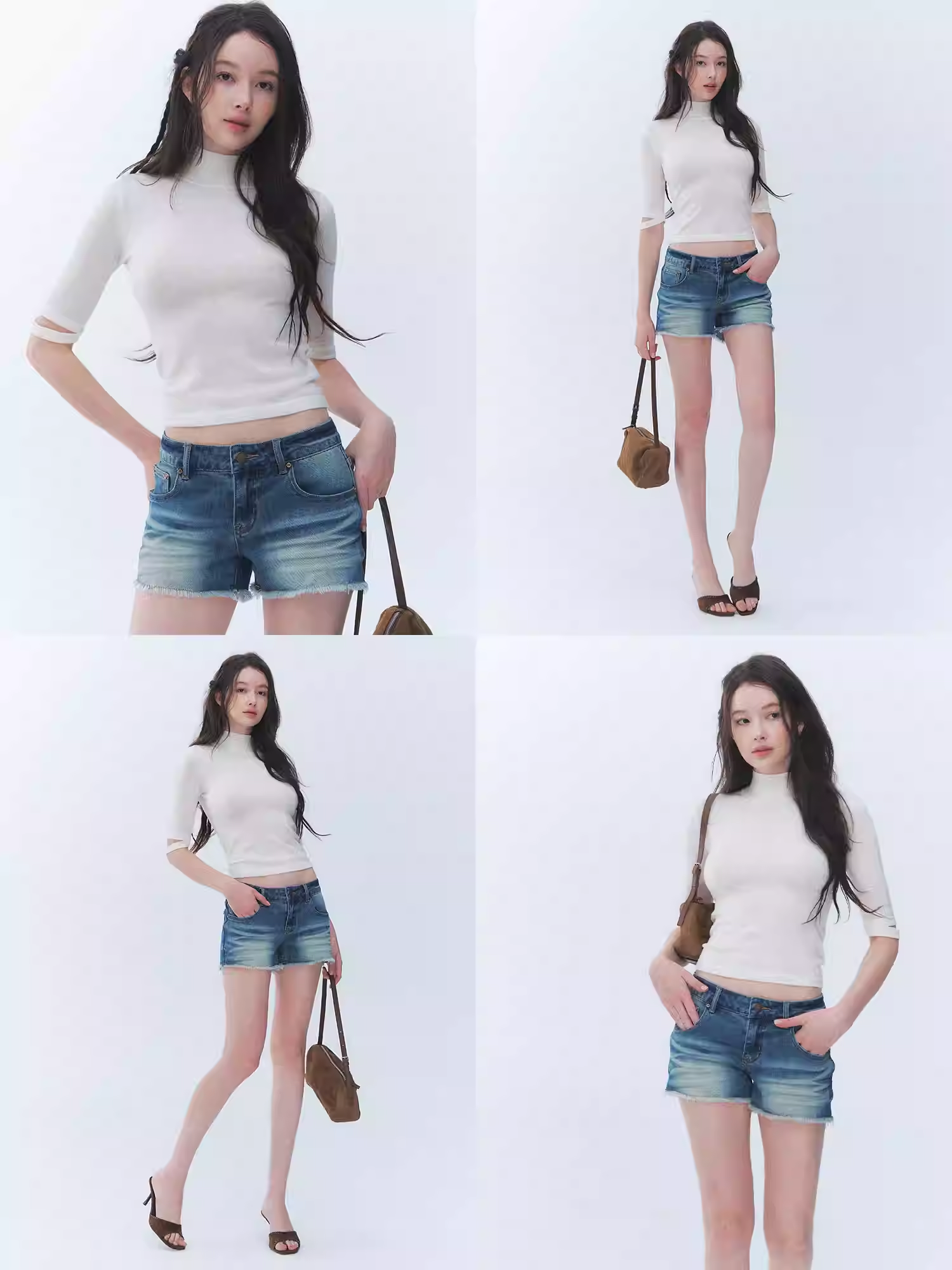 LaluneDuCiel [Truong Nguyen Anh's style] High-neck sweater for women, solid color, flattering.