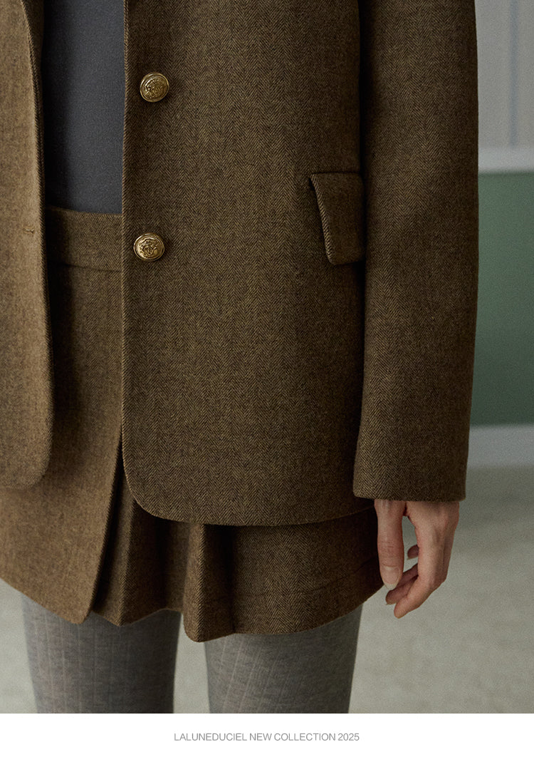 LaLune Duciel Vintage British Wool Dress