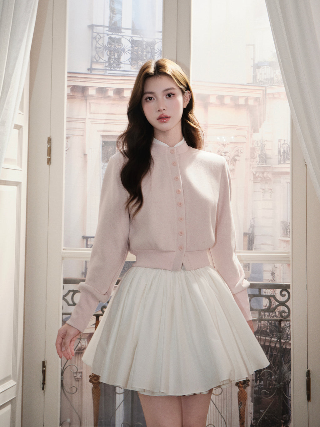 Avenement Korean croptop cardigan for women early autumn