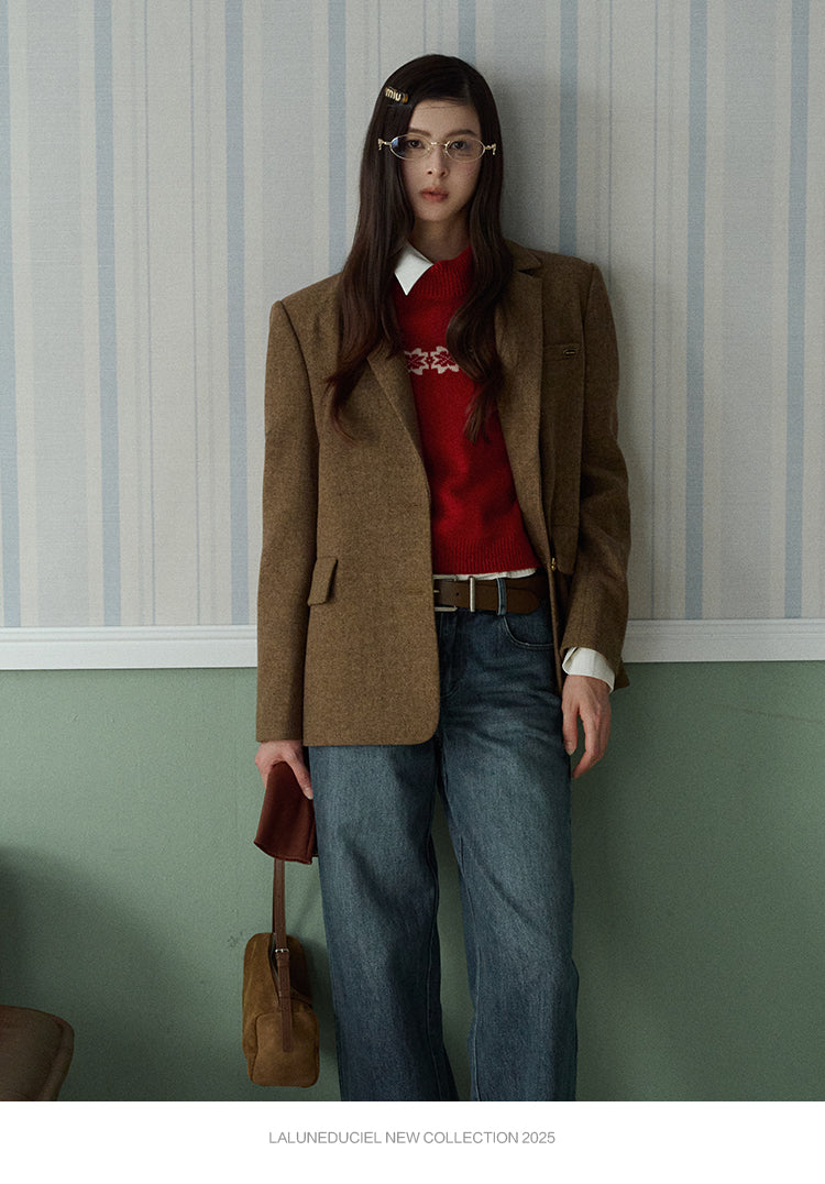LaLune Duciel Vintage British Wool Dress