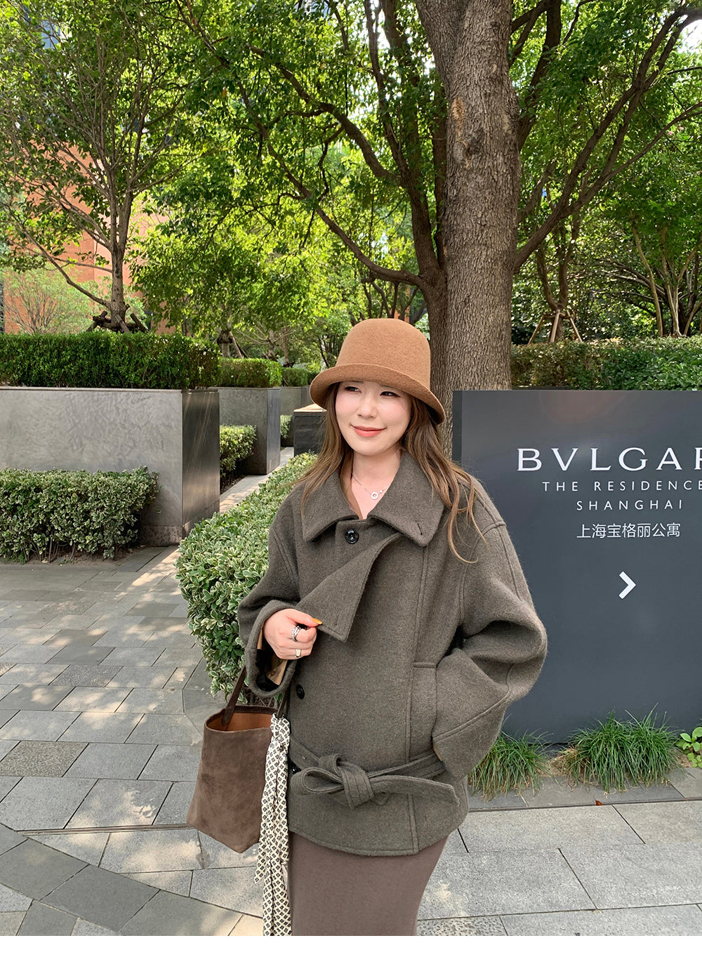 XZICHIC continues the classic style of Kim Min-hee wool coat, women's winter coat, size 57 (wool and alpaca wool).