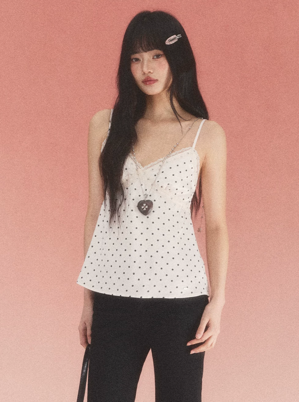 Weekendhub Women's Weekendhub Lace Polka Dot Tank Top - Gorgeous Thai style sleeveless tank top