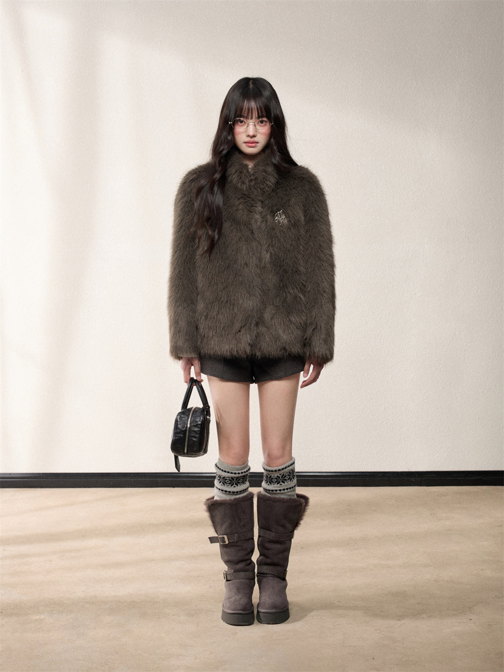 MONSTER TIMNOTHY Classic eco-friendly fur coat, fashionable and elegant, high-end feel, women's coat