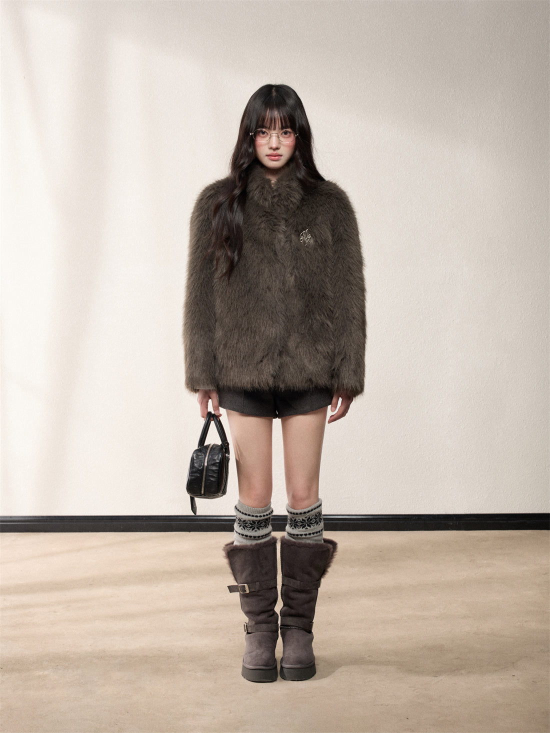 MONSTER TIMNOTHY Classic eco-friendly fur coat, fashionable and elegant, high-end feel, women's coat