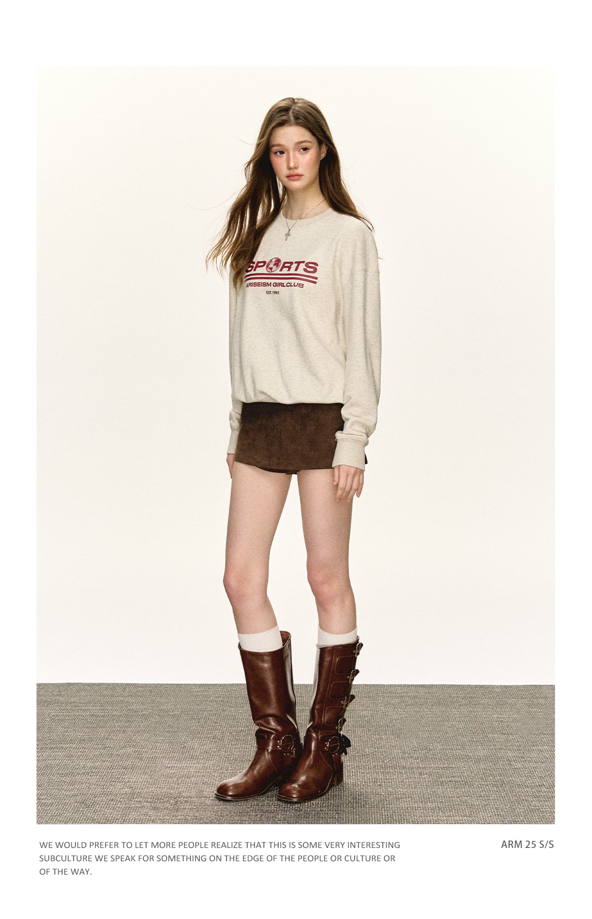 ARISEISM American classic design brown midi dress, new fall style, tight short skirt