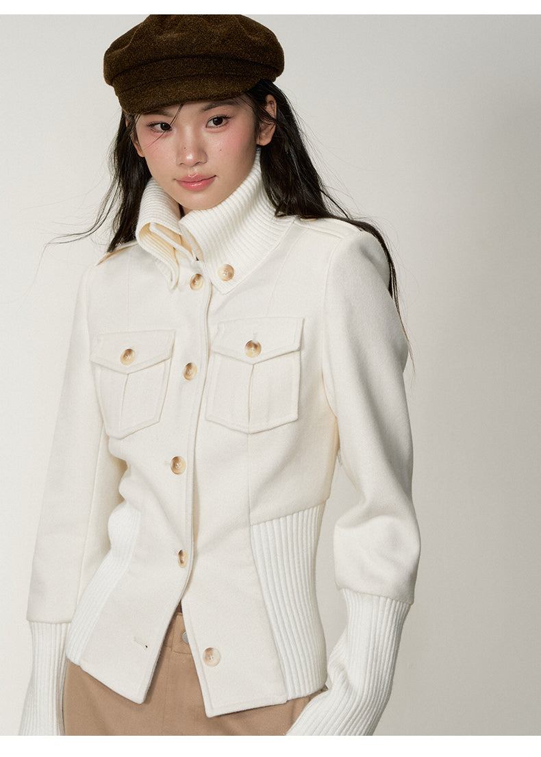 Soote Season Original Classic High Waisted Corduroy Cropped Coat