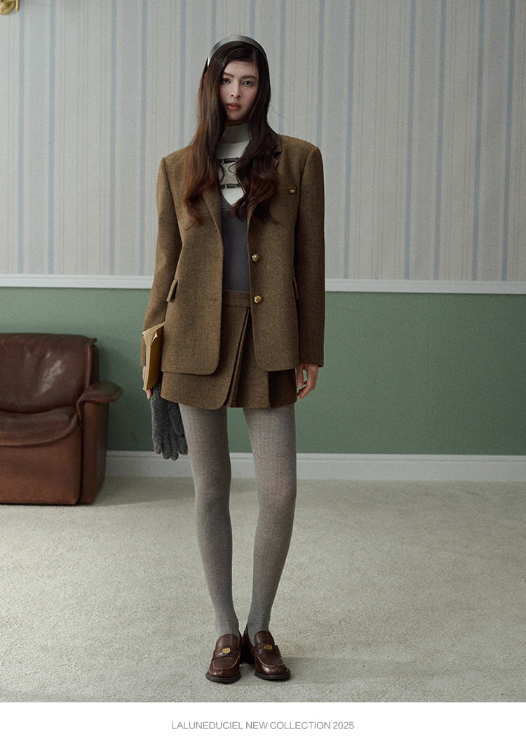 LaLune Duciel Vintage British Wool Dress