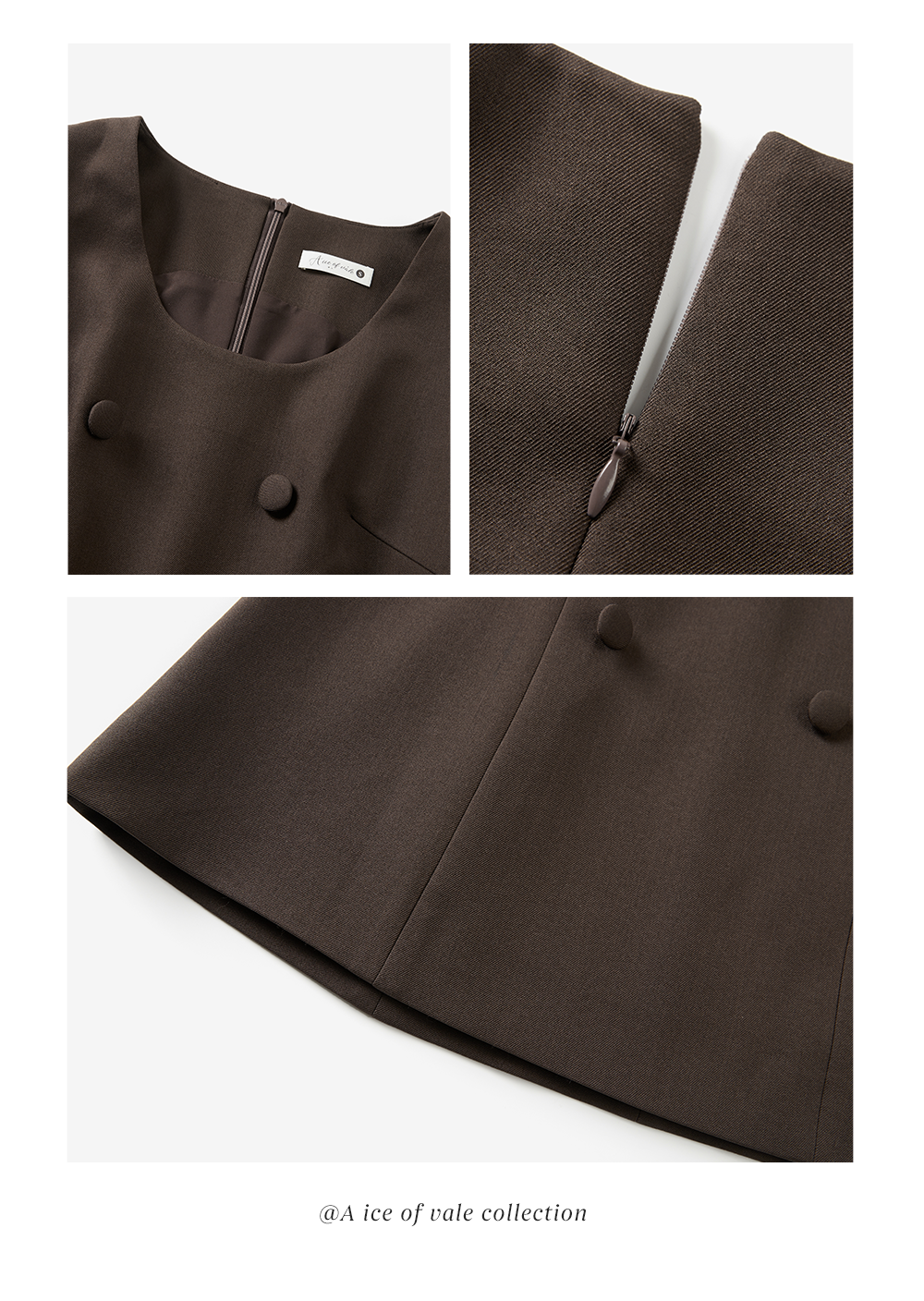 RISEAAUU "Miss Betty" women's autumn college style striped sleeveless vest dress slim short dress