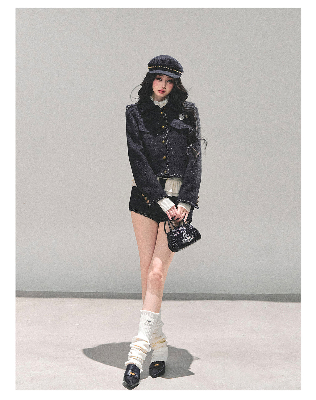 SHAOYEYAN Women's Chanel Style Rich Girl Suit, Three-Piece Winter Coat, Aomalm "Twilight Engulfs Me"