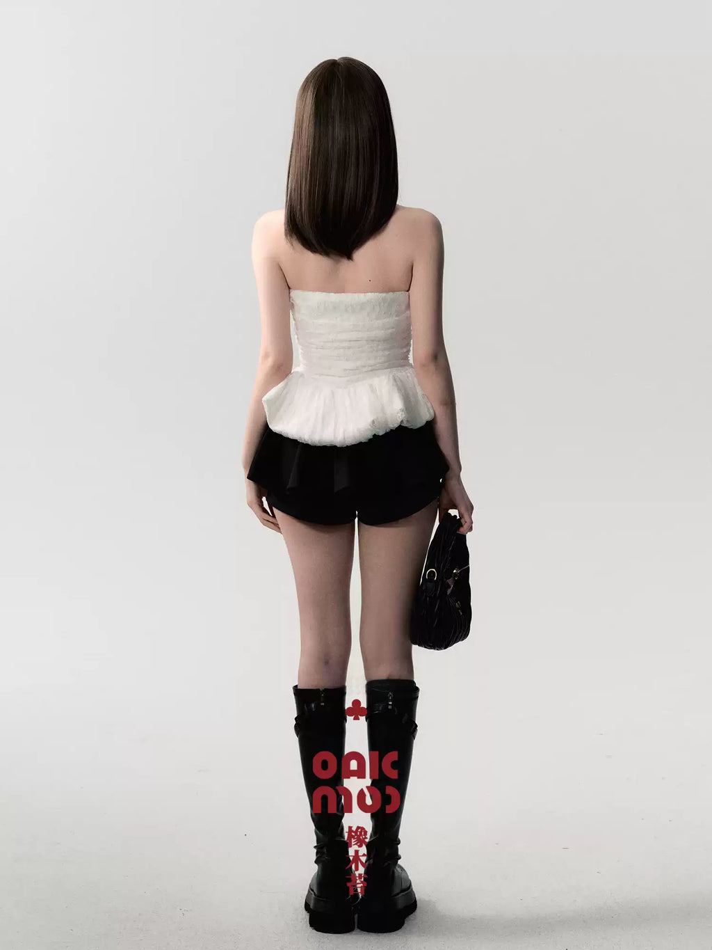 OAKMOO Women's "Rose Veins" White Lace Strapless Bra, Super Durable, Bodycon, and Figure-Catching Lining (Sale)