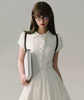 OAKMOO "Waiting for you after class" dress, A-line skirt, short-sleeved shirt dress, work/student style