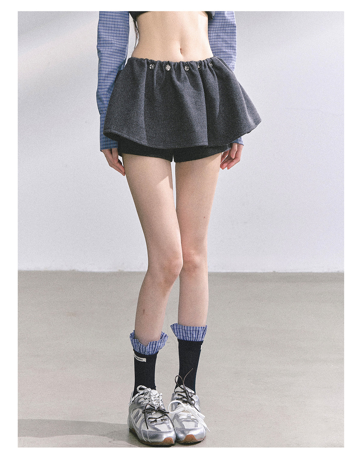 SHAOYEYAN Aomalm "Wild Model Legs" French wool midi skirt, women's autumn high-waisted A-line skirt