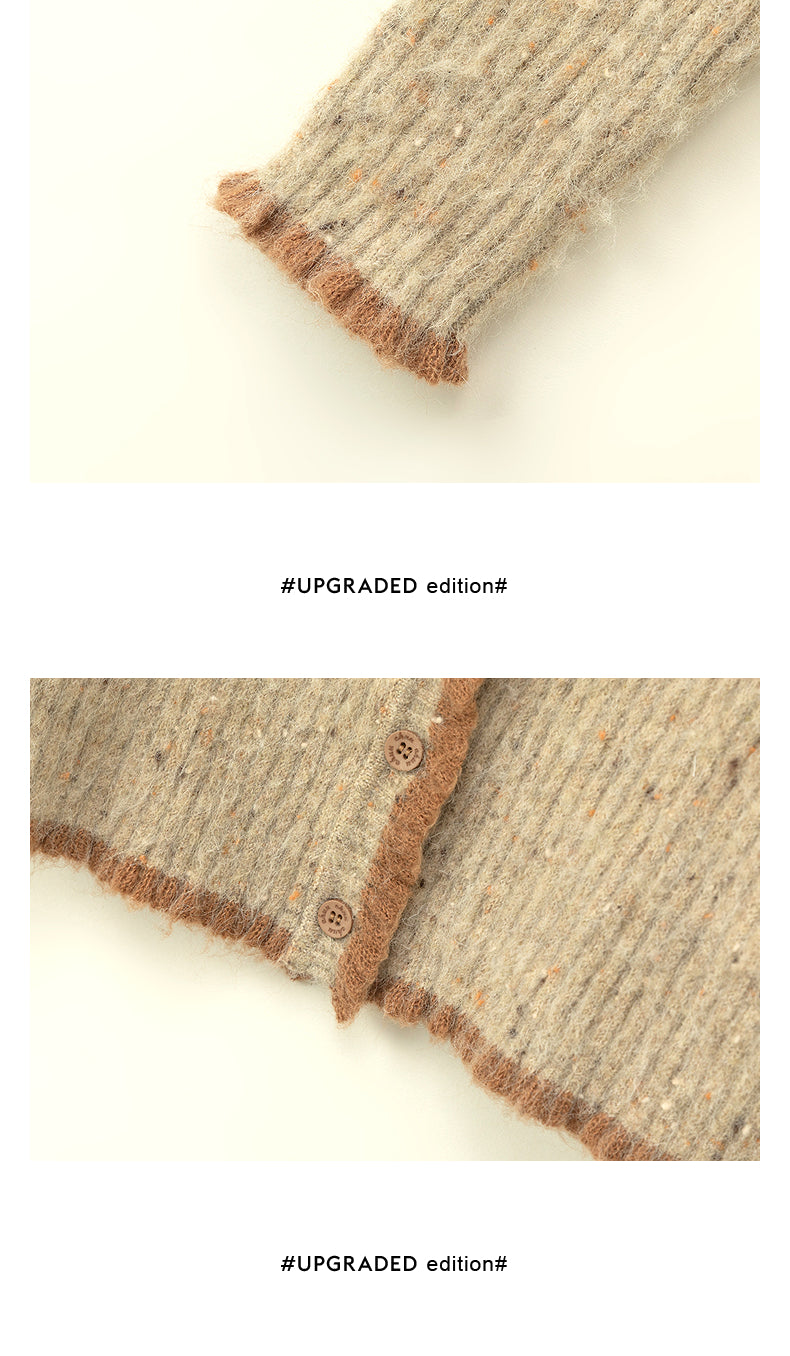 CHUU VネックセーターChuuホットガール女性冬2025新着ファッショナブルなショートカーディガンセーターで年齢を減らす