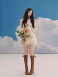 LALUNEDUCIEL Rose base, pure chiffon lace, gentle, sweet, suitable for women, spring