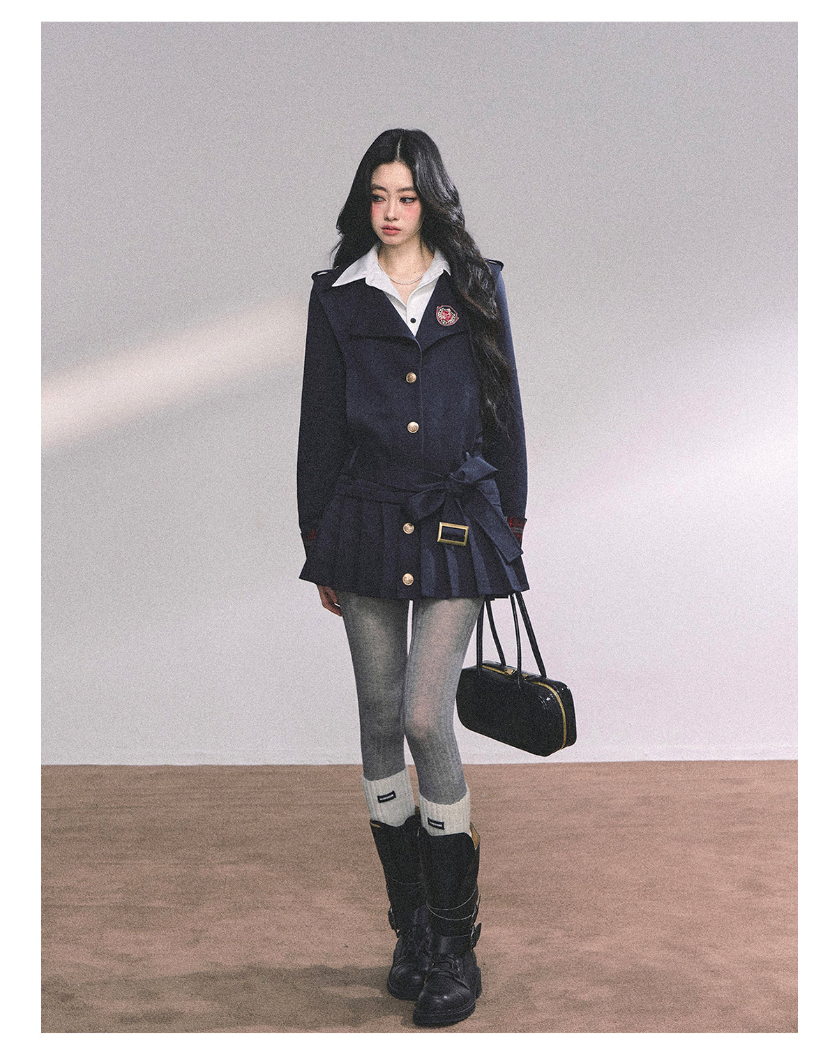 SHAOYEYAN Aomalm Women's "Ivy League Prep" Fake Two-Piece Mini Dress, American College Style Bodycon Autumn Mini Dress