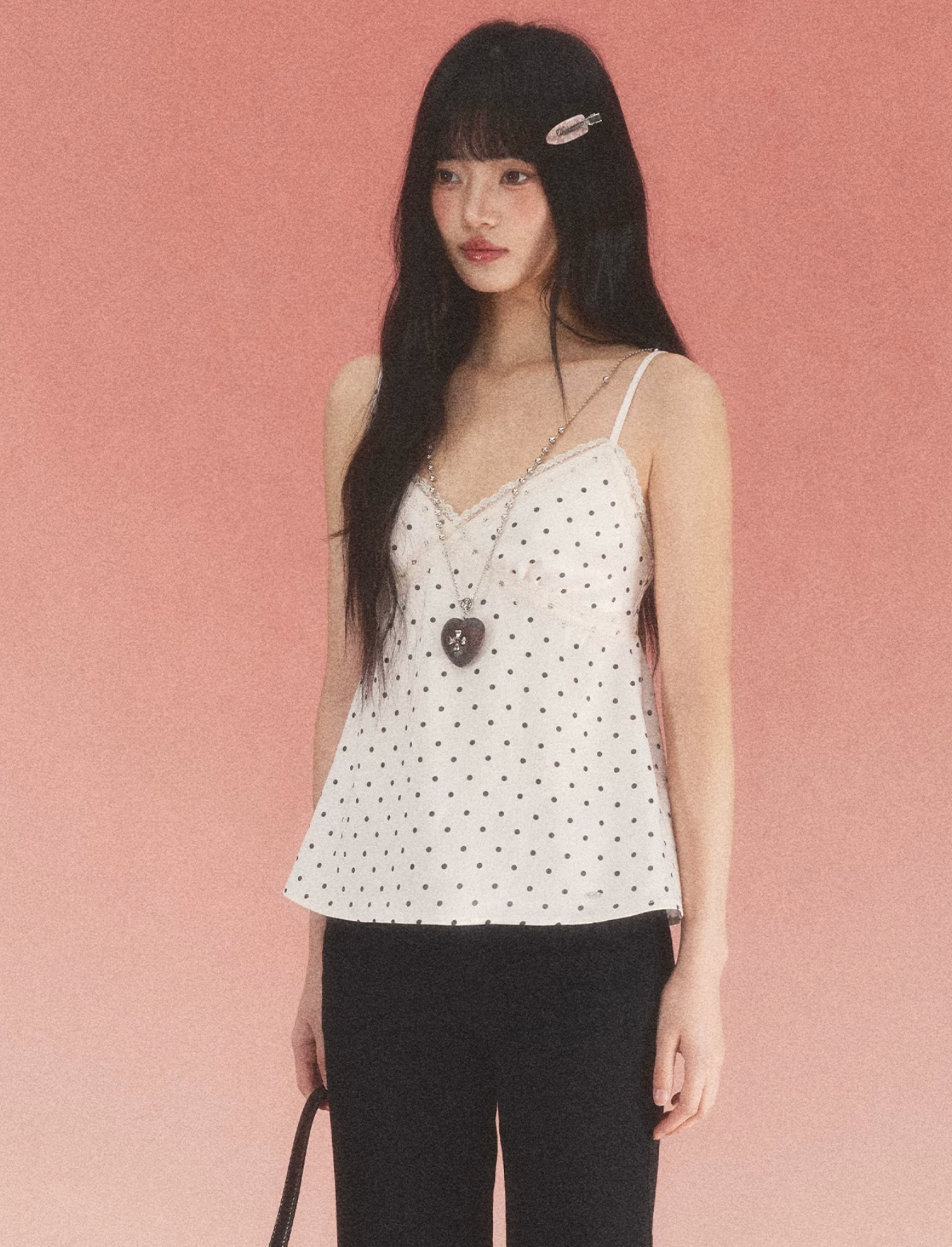 Weekendhub Women's Weekendhub Lace Polka Dot Tank Top - Gorgeous Thai style sleeveless tank top