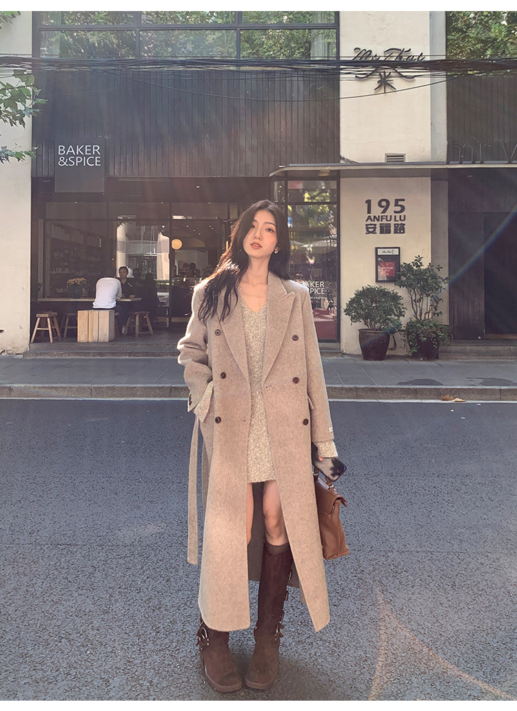 MULVAN MULVAN Women's Sexy V-Neck Sweater Dress, Fall/Winter, Slim Fit, Waistband, Bodycon Mini Skirt