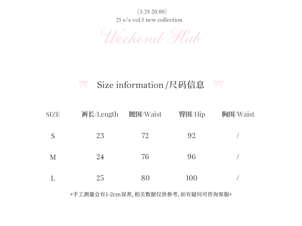 WEEKENDHUB Quần short kẻ caro phong cách học sinh nữ, mẫu mới hè 2025, thiết kế nơ xếp ly, thích hợp mặc ngoài trời