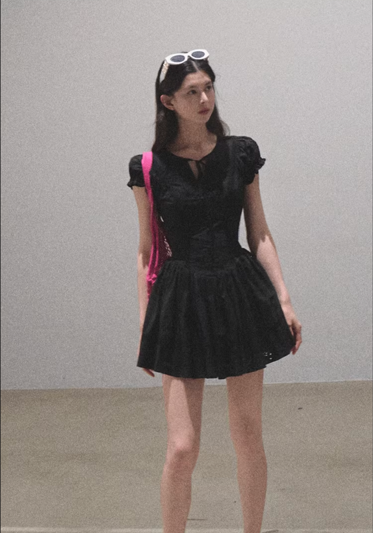 OAKMOO / "When You Love" 100% cotton French-style dress, fitted waist, embroidered pattern.