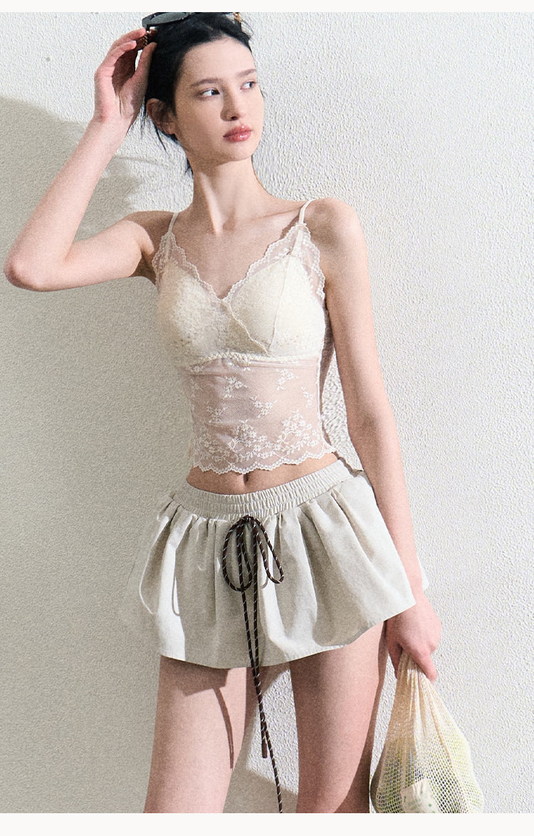 OAKMOO Multi-color stretch mini dress, drawstring, tulip skirt shape, "Lemon Scent" skirt shape, slimming and lengthening legs