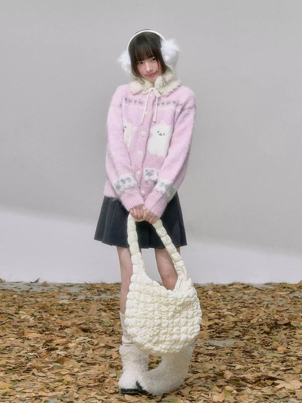 CANSTORE 缶詰専門店「桜猫のささやき」暖かふわふわ秋冬カーディガン