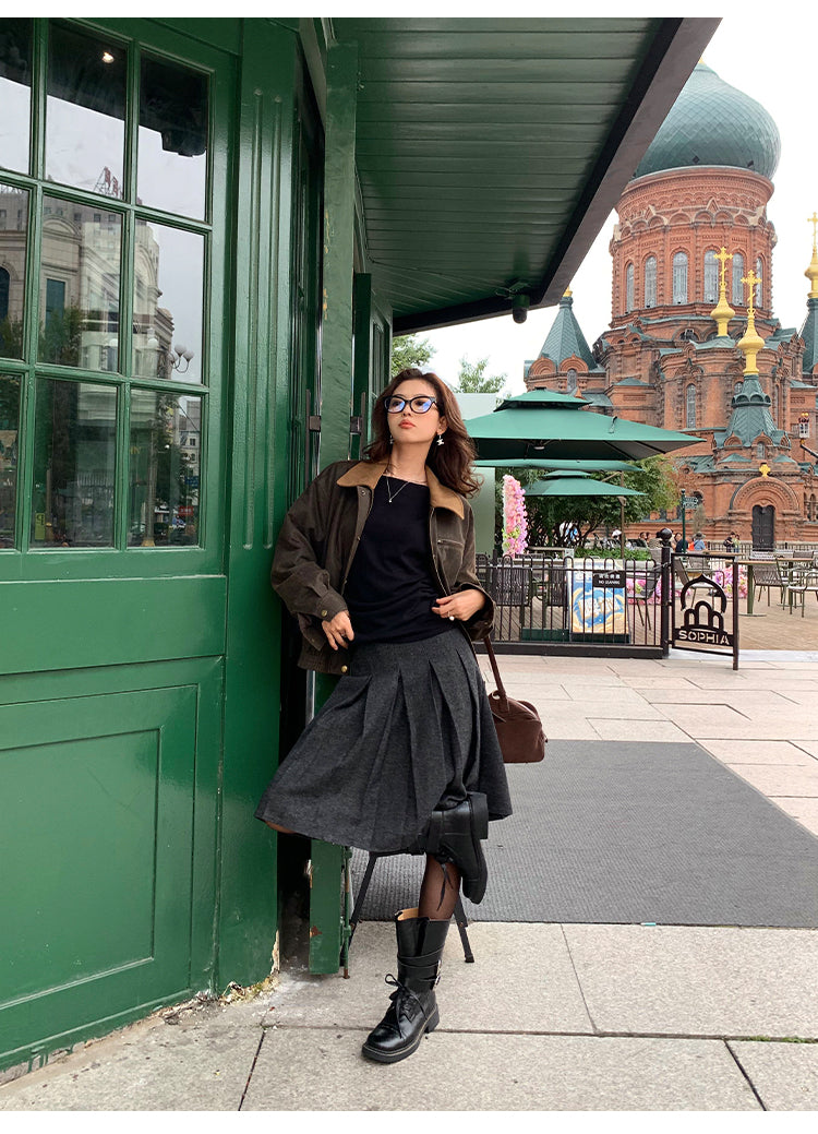 Pusumede one shoulder long sleeve sweater original color temperament female design cross shoulder t-shirt